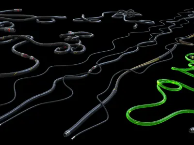 Cables and Wires floor set 3D model