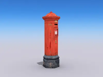 Post Box Low-poly 3D model