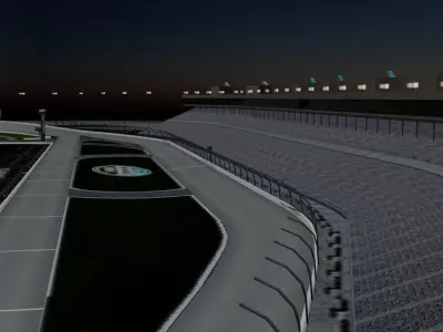Atlanta Speedway Night Game Ready Low-poly 3D model