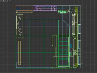 Sci-Fi Room Low-poly 3D model