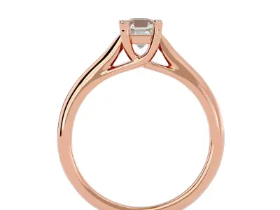 The Crossover Solitaire Princess Cut Tension-Style Ring 3D print model