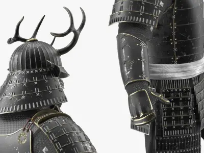 Samurai Sengoku Era Warrior Armor With Antler Helmet 