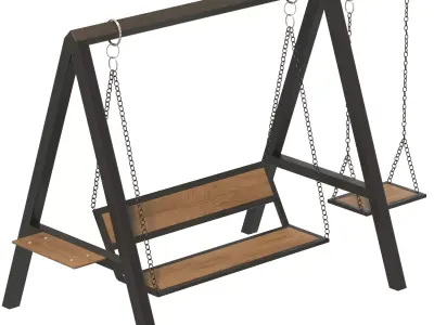 Garden Swing 01 3D model