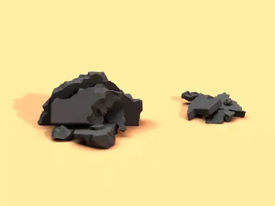 Low Poly Debris Piles Low-poly 3D model