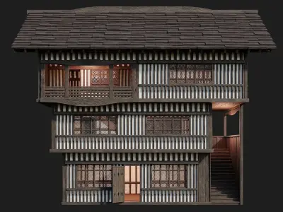 Old Medieval Building 4K Textures GameReady 109 Low-poly 3D model