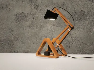 Futuristic Desk Lamp Free low-poly 3D model