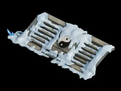 Kunlun Snow Mountain - Stone Ladder 03 3D model