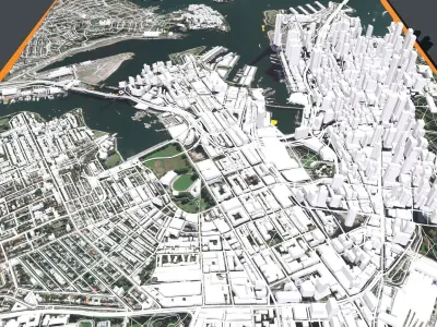 Cityscape Sydney Australia 3D model