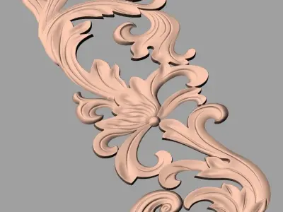 European furniture 3D relief models for CNC wood engraving E250 3D model
