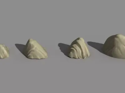 8 Stylized Rocks  3D model