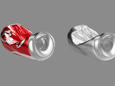 Crushed Soda Can 03 3D model
