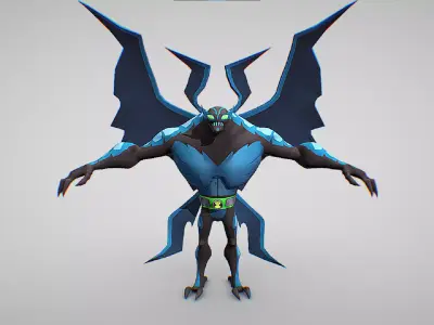 Big Chill - Omnitrix DNA sample Necrofriggian - Ben 10 Omniverse Low-poly 3D model