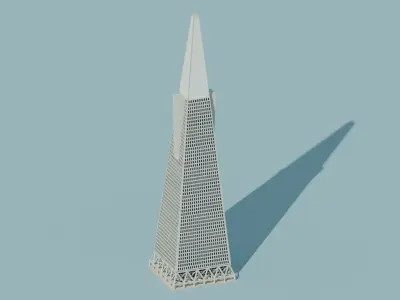 LOW POLY - BUILDING san francisco skyscraper Low-poly 3D model