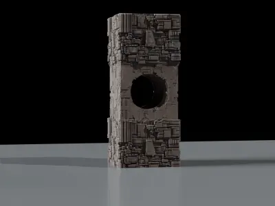 Ancient Sci-Fi Kitbash 3D Assets 3D model