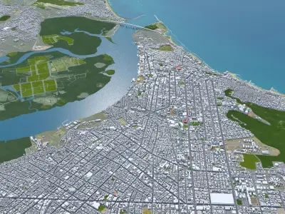 Natal Brazil 30km Low-poly 3D model