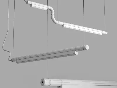 Pipeline CM2 LED Linear Suspension Light Low-poly 3D model