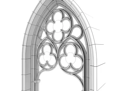 Lanceolate window 3D model