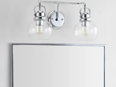 Gilbertson Light Chrome Vanity Light 3D model