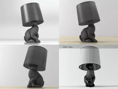 Rabbit lamp 3D model