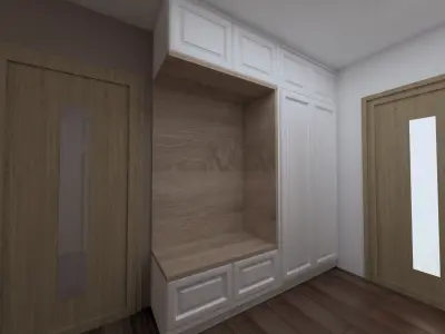 Modern kitchen with classical design 3D model