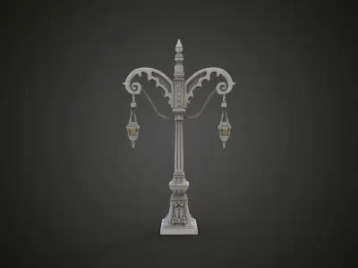 medieval street lamp 3D print model purchase