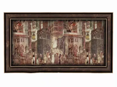 picture medieval Low-poly 3D model