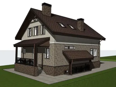 Private House complete project for assembly 3D model