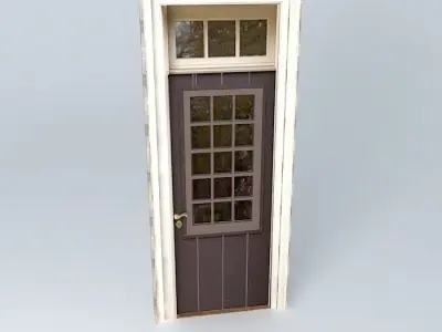 Wooden door  Free 3D model