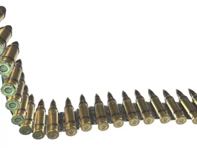 Military green metal ammo box da1 Low-poly 3D model