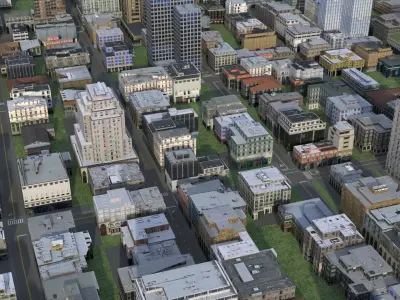 City 107 Low-poly 3D model