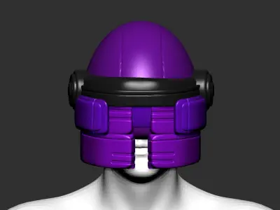 helmet high poly sculpt 3d printable ver 7 3D model 3D model