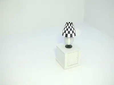 LAMP A with checkered shade 3D model