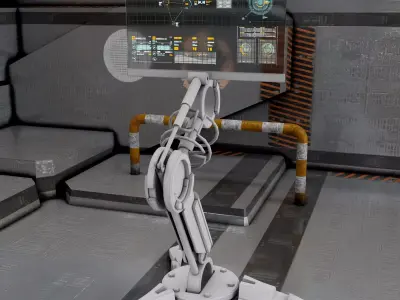 scifi monitor Low-poly 3D model