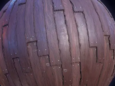 Stylized Wood planks PBR seamless texture Texture