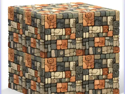  Stylized Wall Seamless Texture Texture 3