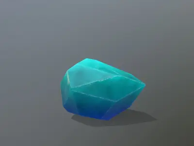 Crystal Set sword Low-poly 3D model