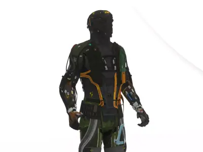 Heavy Assault Drone Armored Combat Robot Low-poly 3D model