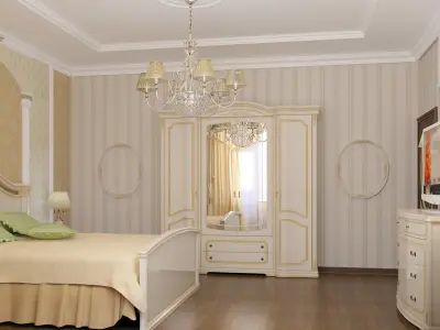 Bedroom in a classic style 3D model
