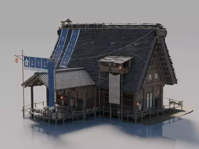 Traditional Japanese House 4 3D model