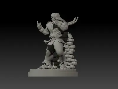 Ken from Street Fighter 3D print model