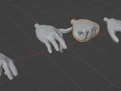 Star Wars posed hands Collection for 6in scale 3D model