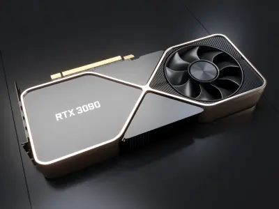 Nvidia GeForce RTX  3090 Graphics Card 3D model