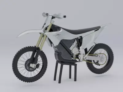 high poly electric dirty bike 3Dmodel cinematic 3D model