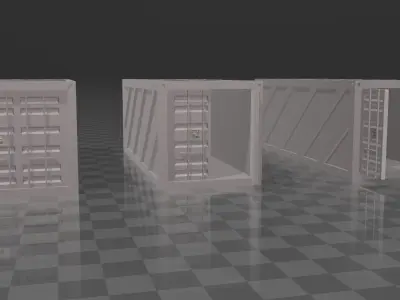 FUTURISTIC SHIPPING CONTAINER orCARGO 3D model