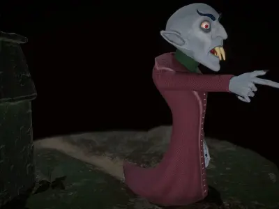 Nosferatu Caricature Low-poly 3D model