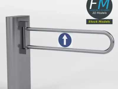 Swing barrier gate 3D model