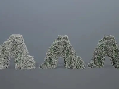 Skull Cave Low-poly 3D model