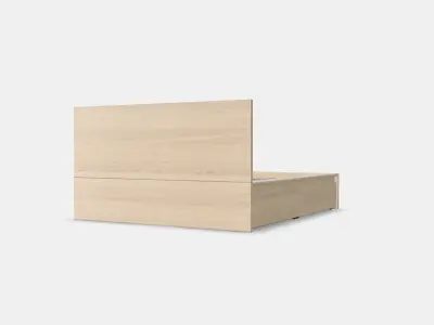 MALM Bed frame high w 4 storage boxes 11 Low-poly 3D model