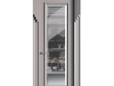 Modern entrance door 49 3D model