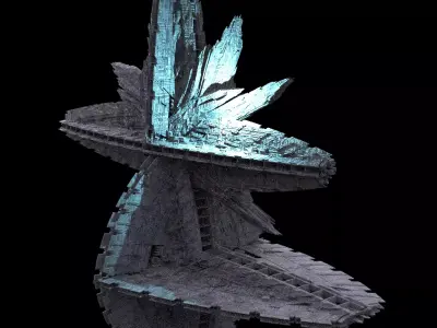 Crystal Alien Monolith Kit bash 1 3D model